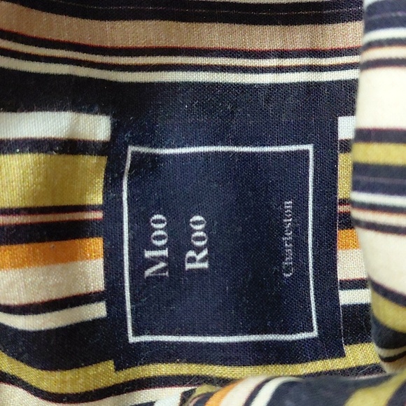 MOO ROO Charleston Black Floral Canvas Bag Tote - Picture 8 of 9